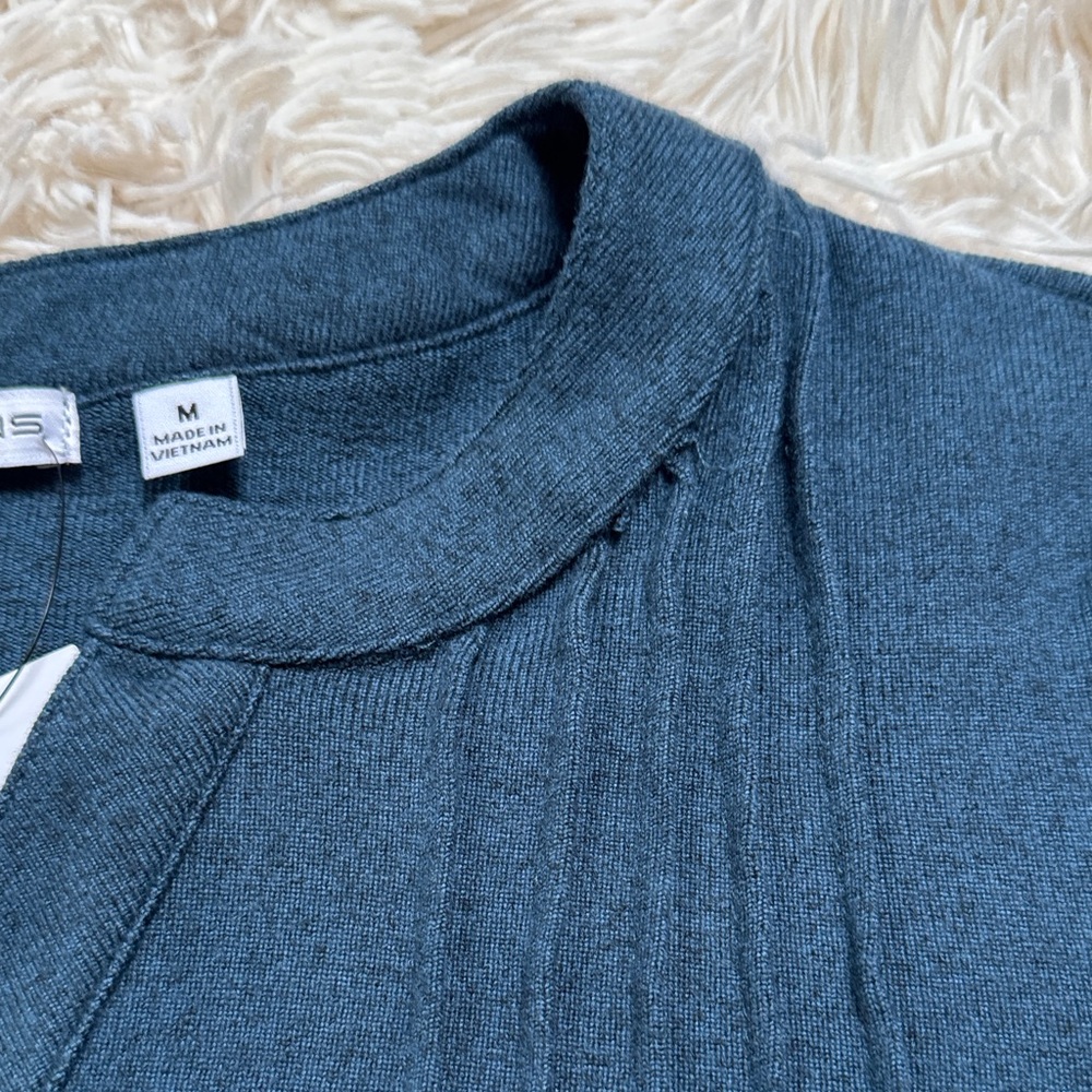 🎉HP🎉 Notations 3/4 Tab Sleeve Top with Pleated Detail 💗 Teal - Picture 13 of 16